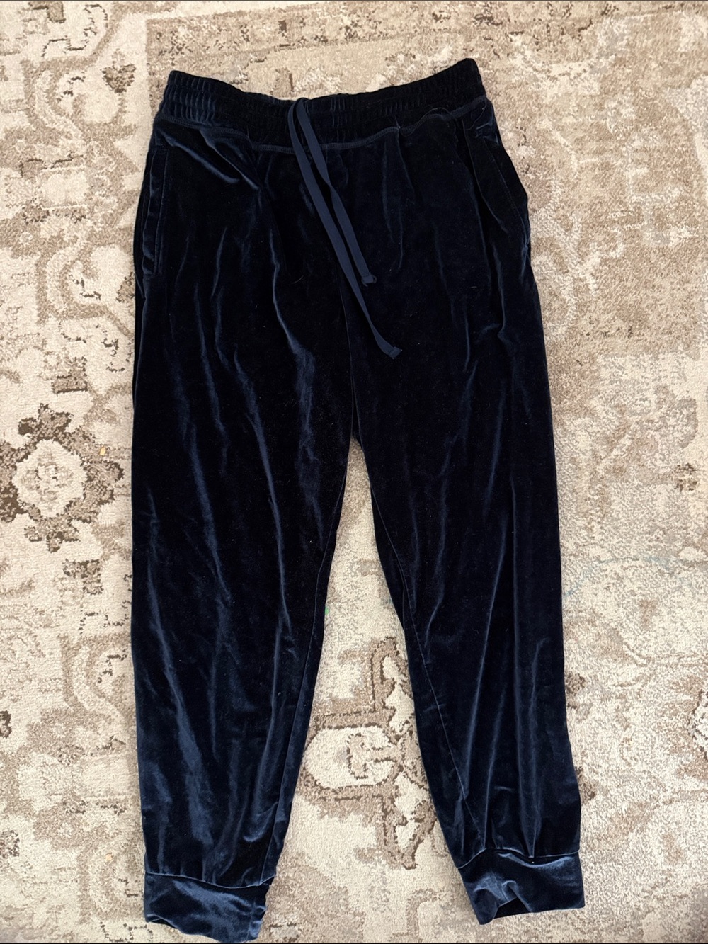 Fabletics x Vanessa Hudgens Daria Luxe Velour Joggers Navy Size M